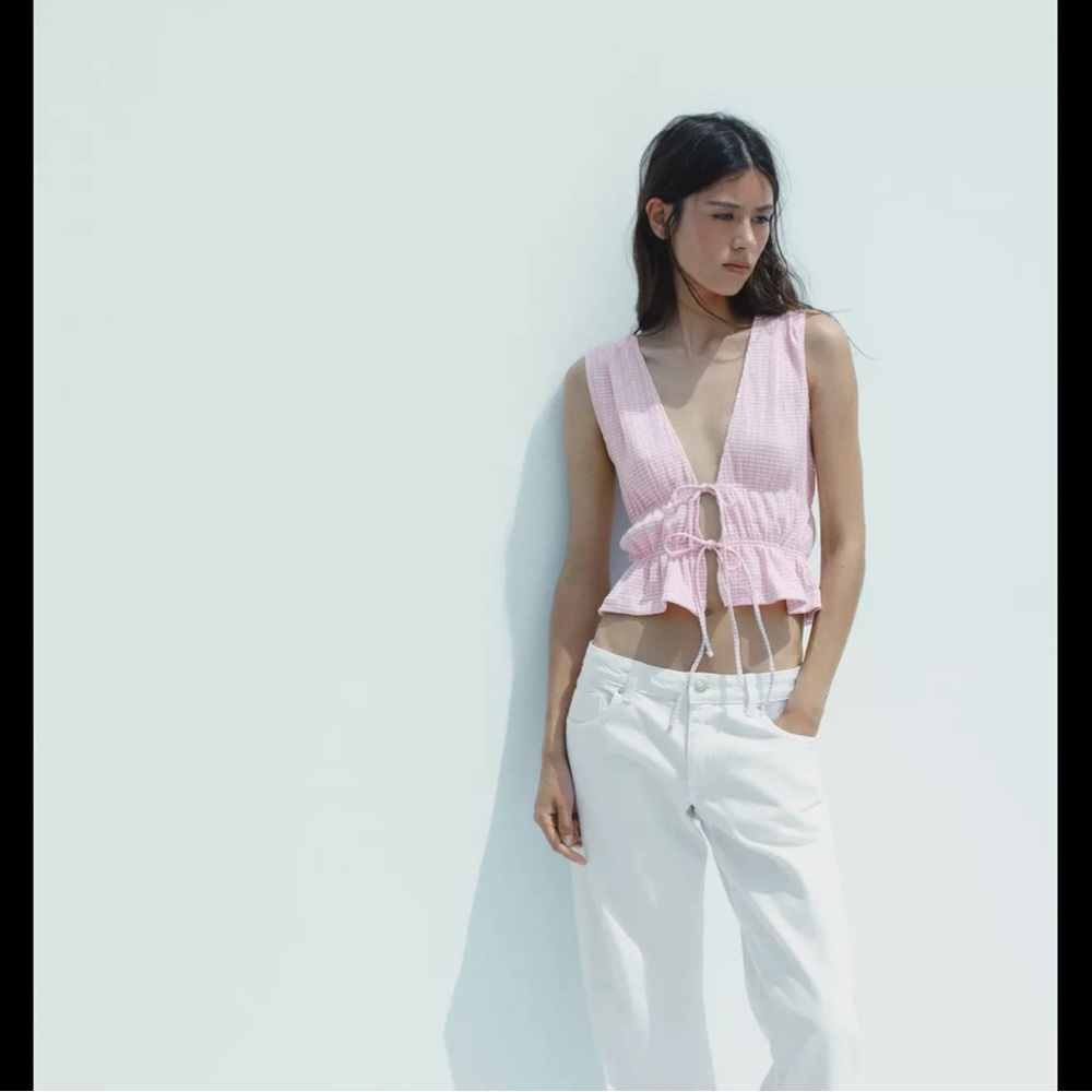 Zara Pink Short Sleeve Top
